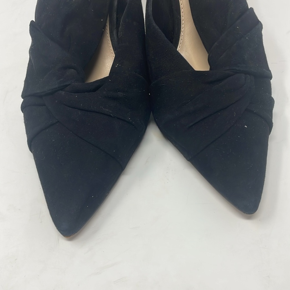 Vince Camuto Black Faux Suede Mule Heels Size 11 - Picture 4 of 13